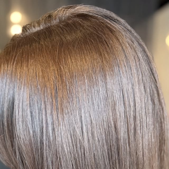 Glossy rich brunette hair
